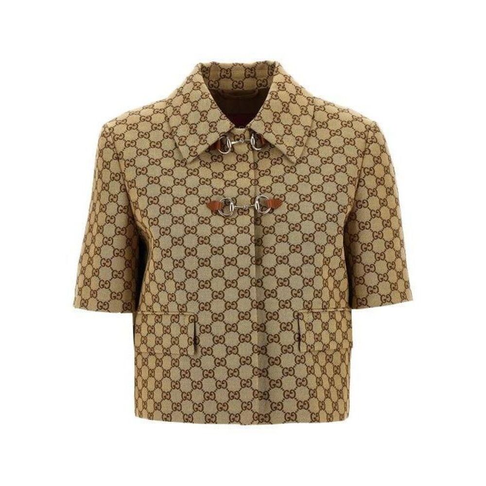 Canvas Jacket With Gg Horsebit